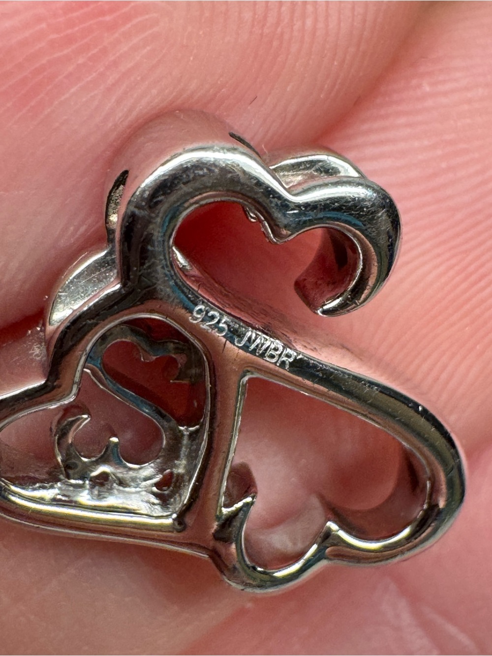 Jane Seymour Open Hearts Sterling Silver 925 Pendant – Peace, Love & Open Hearts - Picture 6 of 9